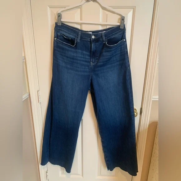 Frame Le Slim Palazzo denim. EUC. Dark wash. Plus size Stretchy! - Picture 4 of 8